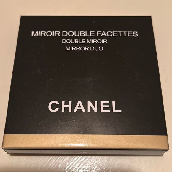 Chanel Double Sided Cosmetic Mirror Red Duo Travel Makeup Gift CC Logo New - Picture 9 of 11